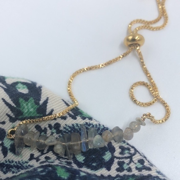 Raw Rutilated Quartz Gold Handmade bracelet NWT - Picture 9 of 9